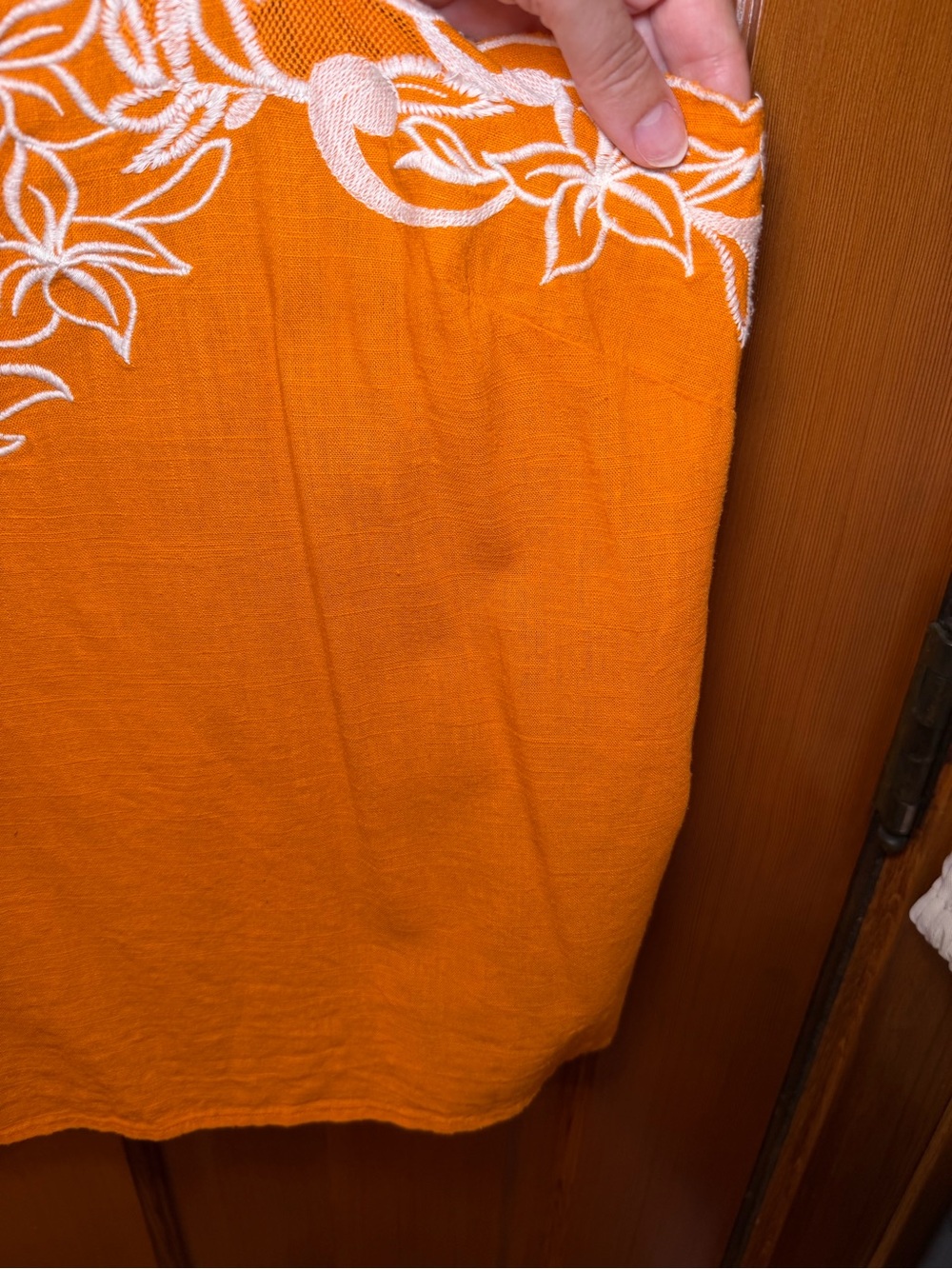 Express Orange Floral Applique Cami XL - Picture 4 of 14